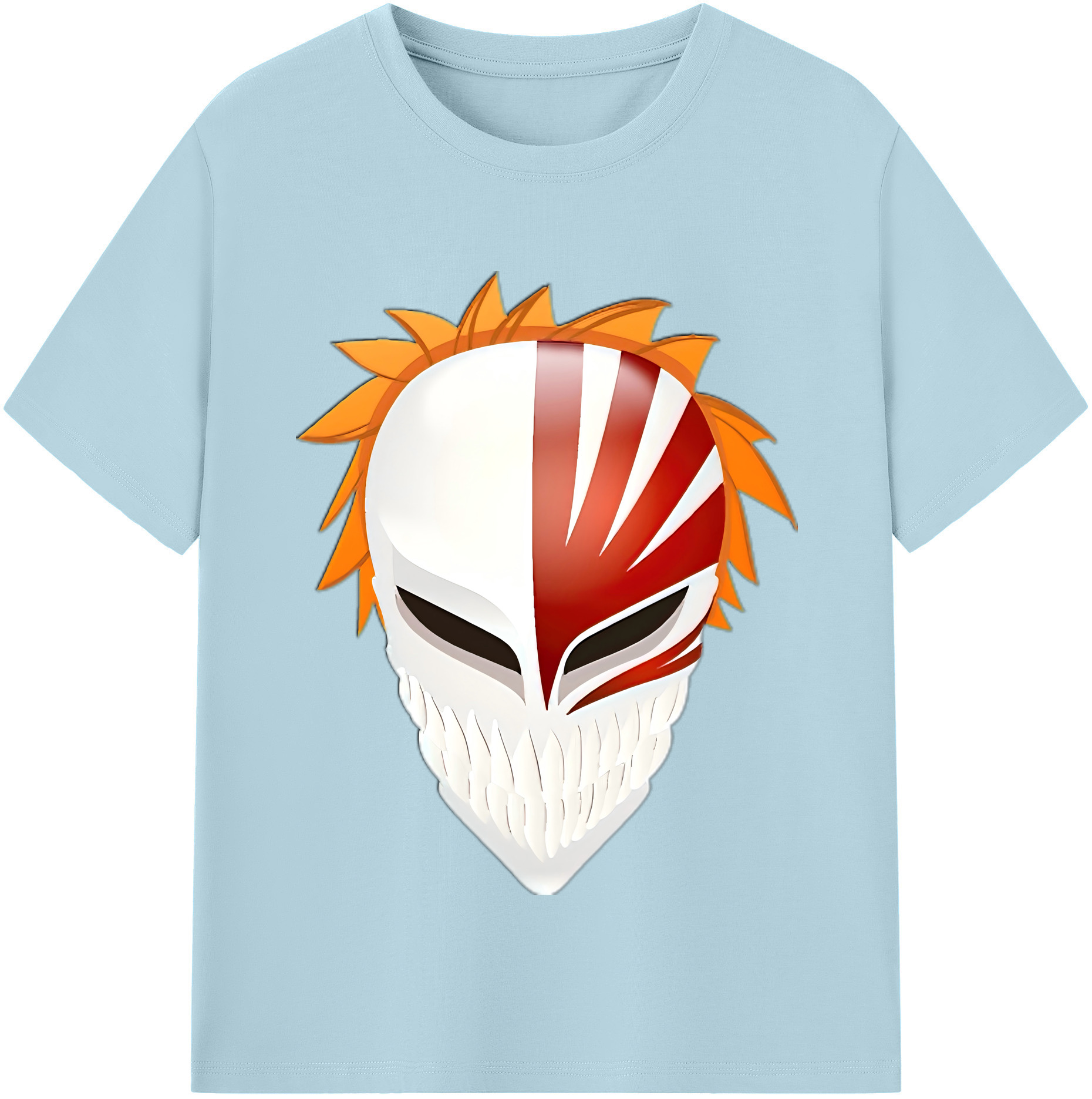 （画像用） ブリーチ 黒崎一護（くろさき いちご）BLEACH Kurosaki Ichigo 綿100％半袖Tシャツ（フロントプリント）